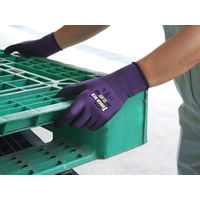 【背抜き手袋】 アトム タフレッドスリム 1450 パープル/ブラック S 1セット（10双：1双入×10袋）