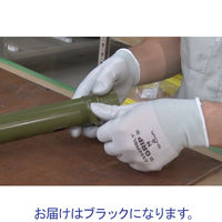 【ニトリル背抜き手袋】ショーワグローブ「現場のチカラ」  簡易包装組立グリップ ブラック L 1セット（30双） オリジナル