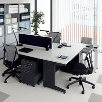 プラス 組立式スチールOAデスクシステム サイドキャビネット 3段 ダークエルグレー 幅396×奥行577×高さ604mm RY-046SC-B3  （取寄品）