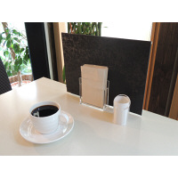 スマイル　アクリル　ナプキン立て付メニュースタンド　743763　1セット（5個）