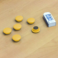 プラス　カラーマグネット　CP-020M　イエロー　1パック（6個入）（直送品）