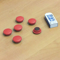 プラス　カラーマグネット　CP-020M　レッド　1パック（6個入）（直送品）