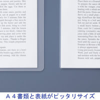 アスクル レール式クリアーホルダースリム ファイル A4タテ 約10枚とじ 青（ブルー） PP製 20袋（200冊）  オリジナル