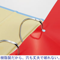 アスクル カラーインデックス A4タテ インデックスシート 30穴 ワイド 5山 PP製 1組 オリジナル