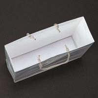 アスクル 樹脂カバー付き 手提げ紙袋 ホワイト S 1袋（10枚入）  オリジナル