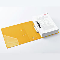 リヒトラブ　D型リングファイル　A4タテ　背幅88mm　750枚差し　黄　G2290-5　1冊