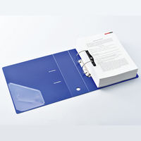 リヒトラブ　D型リングファイル　A4タテ　背幅88mm　750枚差し　青　G2290-8　1冊（直送品）