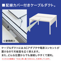 イトーキ サリダLFデスク フリーアドレスデスク 引出し無し ホワイト 幅3600×奥行1400×高さ720mm 1台（9梱包）