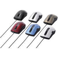 バッファロー 有線BlueLEDマウス 静音/3ボタン Mサイズ レッド BSMBU26SMRD 1個