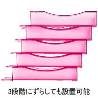 ソニック トレー レタートレー メガタフトレー クリアピンク DA-2658-CP