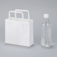 平紐クラフト紙手提袋薄型エコノミー 180×165×60 白 1箱（300枚：50枚×6袋）  オリジナル