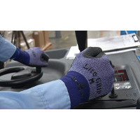 【天然ゴム背抜き手袋】 ショーワグローブ 簡易包装ライトグリップ パープル S 1袋（5双入）  オリジナル