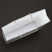 アスクル 樹脂カバー付き 手提げ紙袋 ホワイト LL 1セット（30枚：10枚入×3袋）  オリジナル