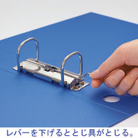 キングジム　レバーリングファイル　A4タテ　背幅33mm　青　6672アオ　1箱（10冊入）