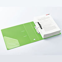 リヒトラブ　D型リングファイル　A4タテ　背幅88mm　750枚差し　黄緑　G2290-6　1箱（10冊入）