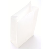 ササガワ ギフトバッグ 角底袋 幅130×マチ65×高さ250mm しろ 無地 50-3200 1袋（100枚入）