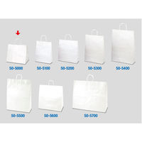 ササガワ 手提げバッグ 白無地 幅広小 50-5000 1袋(50枚入)