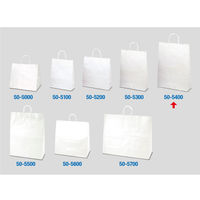 ササガワ 手提げバッグ 白無地 特大 50-5400 1袋(50枚入)