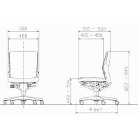 C433ZR FFW7 |オカムラ エスクード オフィスチェア ローバック 肘無し アプリコット 1脚（直送品）