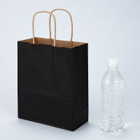 スーパーバッグ　丸紐カラー手提げ紙袋　ブラック　SS　　1セット（900枚：300枚入×3箱）　　　  オリジナル