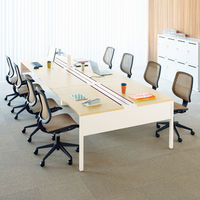 イトーキ サリダLFデスク フリーアドレスデスク 引出し無し ナチュラル 幅4800×奥行1400×高さ720mm 1台（12梱包）