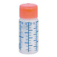金鵄製作所 NK投薬瓶（30mL）ワンタッチキャップ（ピンク） 本体色:透明 青色目盛り 未滅菌 1袋（100本入）