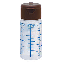 金鵄製作所 NK投薬瓶（30mL）ワンタッチキャップ（ブラウン） 本体色:透明 青色目盛り 未滅菌 1袋（100本入）