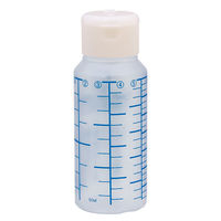 金鵄製作所 NK投薬瓶（60mL）ワンタッチキャップ（ホワイト） 本体色:透明 青色目盛り 未滅菌 1袋（100本入）