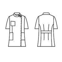 住商モンブラン ケーシー（レディス・半袖） ナースジャケット 医務衣 医療白衣 白 S 72-202（直送品）