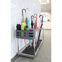 キングジム 折りたたみ傘の傘立て 4本用 ダークグレー 6034ター 約幅276×奥行95×高さ130mm 折りたたみ傘専用 取付け用固定ベルト