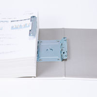 アスクル　パイプ式ファイル　A4タテ　両開き　とじ厚80mm　背幅96mm　ホワイト　白　ユーロスタイル  オリジナル