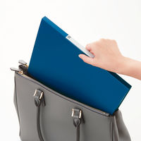 アスクル　クリアファイル　A4タテ　24ポケット　レッド　赤　固定式　クリアホルダー　ユーロスタイル  オリジナル