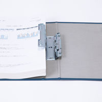 アスクル　パイプ式ファイル　A4タテ　両開き　とじ厚30mm　背幅46mm　ブルー　青　ユーロスタイル  オリジナル