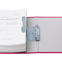 アスクル　パイプ式ファイル　A4タテ　両開き　とじ厚50mm　背幅66mm　レッド　赤　ユーロスタイル  オリジナル