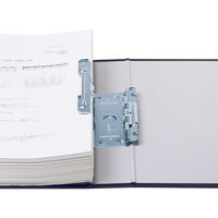 アスクル　パイプ式ファイル　A4タテ　両開き　とじ厚50mm　背幅66mm　ブラック　黒　ユーロスタイル  オリジナル