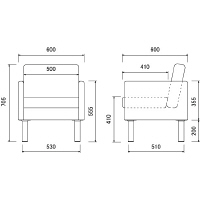 【アウトレット】アール・エフ・ヤマカワ コンパクトソファ 1人掛 アイボリー RFESF2-1WH-GZ 1脚　【終売品】
