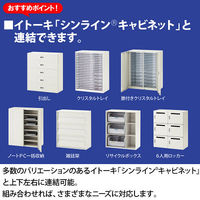 【組立設置込】イトーキ サリダストレージ 2列2段 ロッカー4人用 シリンダー錠 連結用（上置き） ホワイト 幅900×奥行450×高さ1038mm 1台