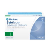 メディコムジャパン セーフタッチニトリルグローブ 粉なし ホワイト L 1174D-Y300 1箱(300枚入) (使い捨てグローブ)