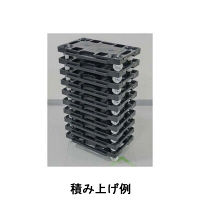 【平台車】 ナンシン 樹脂連結ドーリー PDー403ー2SE エラストマーキャスター（微音タイプ） 1台