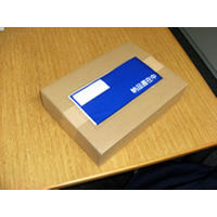 デリバリーパック 完全密封 全面糊 青（白地）印刷 納品書在中 透明窓付 長4用 PA-014T パピルスカンパニー 100枚入