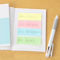 アスクル　貼ってはがせるオフィスのふせん　75×25mm　パステルカラー　4色セット　100冊（20冊入×5箱）  オリジナル