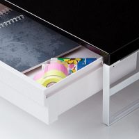 リヒトラブ　机上台＜幅390mm・引出し付ハイタイプ＞　黒　A7342-24　1セット（3台）