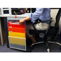 エセルテ　A4ソーテッド3段　クールカラー22370　1セット（3個）