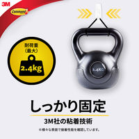 スリーエム(3M) コマンド フック 壁掛け 傷つけ ない きれいにはがせる L 耐荷重2.4kg 1パック（フック6個タブ12枚入） CM2L-6