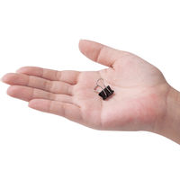 アスクル　ダブルクリップ　極豆　ブラック　1セット（200個：20個入×10パック）　幅13mm  オリジナル