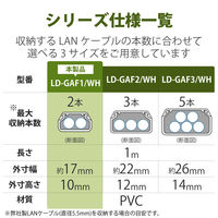 エレコム　マルチ対応モール（両面テープ付）　壁用モール　ホワイト　長さ1m×幅17mm　LD-GAF1/WH　1本（直送品）