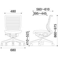 【設置込】イトーキ エピオス オフィスチェア メッシュタイプ ローバック（グレーフレーム グレー樹脂脚）肘無 ロッキングレンジ調節 ホワイトグレー/ （直送品）