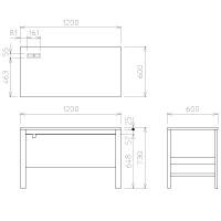イトーキ（ITOKI） エルコディデスク 平机 引出し無し ナチュラルオーク 幅1200×奥行600×高さ730mm 1台（直送品）