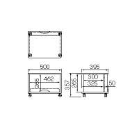 ガラージ　プリンタワゴン　AT-054PR　ダークゼブラ　414852　 1台（直送品）
