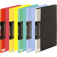 キングジム　クリアーファイルカラーベース（タテ入れ）　A4タテ　20ポケット　黄　132C